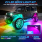 C2 Max RGB+IC Chasing Color Rock Lights Kit, 2-24 Pods, IP68 Waterproof