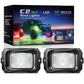 C2 Max RGB+IC Chasing Color Rock Lights Kit, 2-24 Pods, IP68 Waterproof