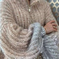 Glam Zipper Knit Cardigan