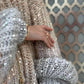 Glam Zipper Knit Cardigan