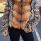 Faux Fox Fur Patchwork Jacket