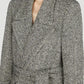 Oversized Coat in Chevron Wool